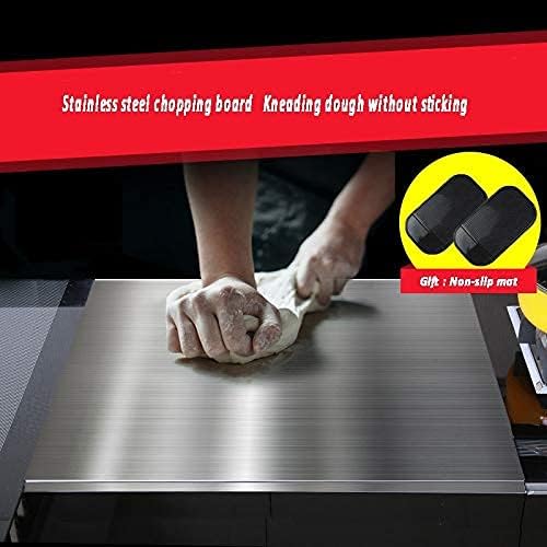 Non-Slip Stainless Steel Board for Cutting, Dough Rolling & Dumpling Prep