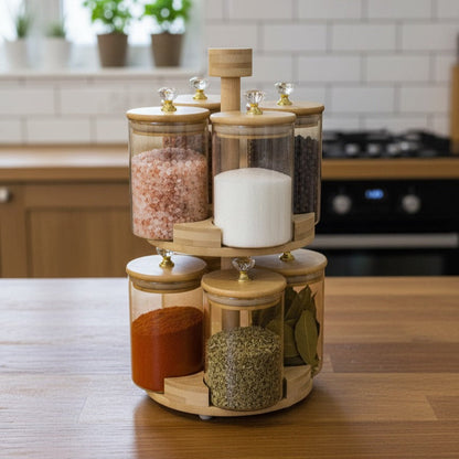 360° Rotating 2-Layer Luxe Spice Tower
