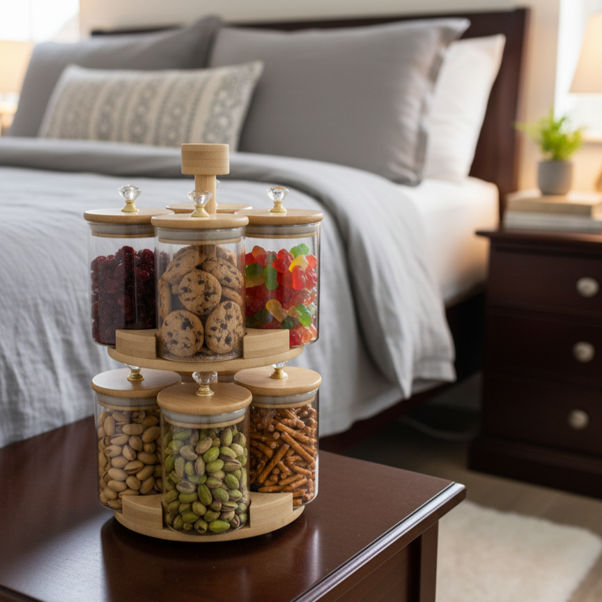 360° Rotating 2-Layer Luxe Spice Tower