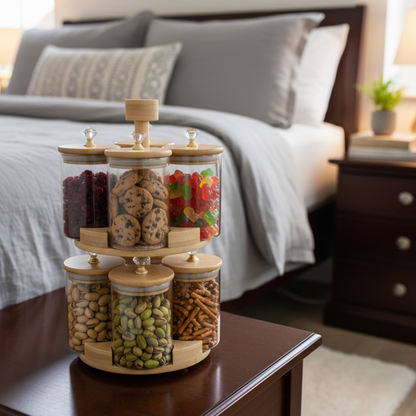 360° Rotating 2-Layer Luxe Spice Tower