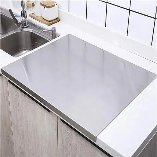 Non-Slip Stainless Steel Board for Cutting, Dough Rolling & Dumpling Prep