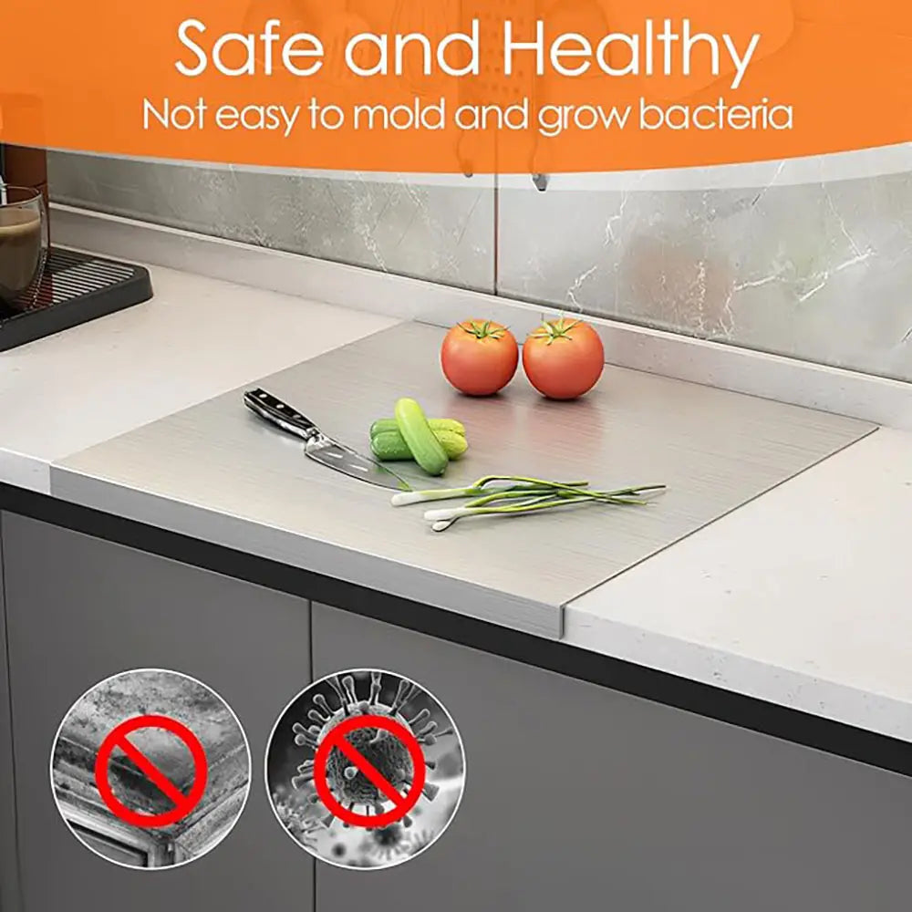Non-Slip Stainless Steel Board for Cutting, Dough Rolling & Dumpling Prep