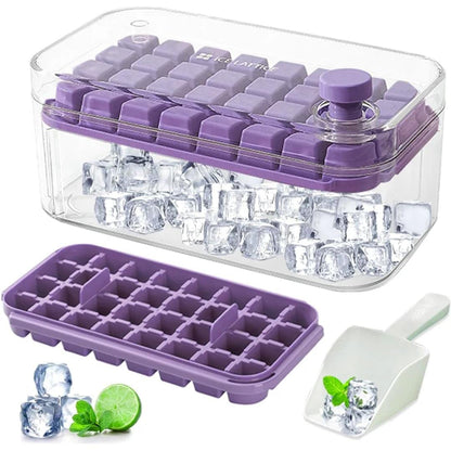 64 cubes double layer ice cube freezing and storage box