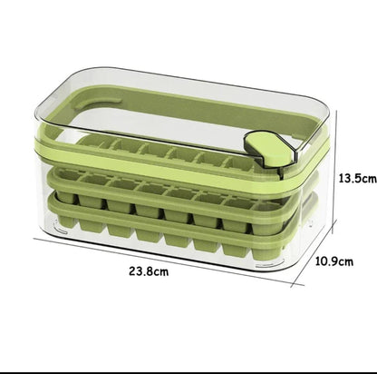 64 cubes double layer ice cube freezing and storage box