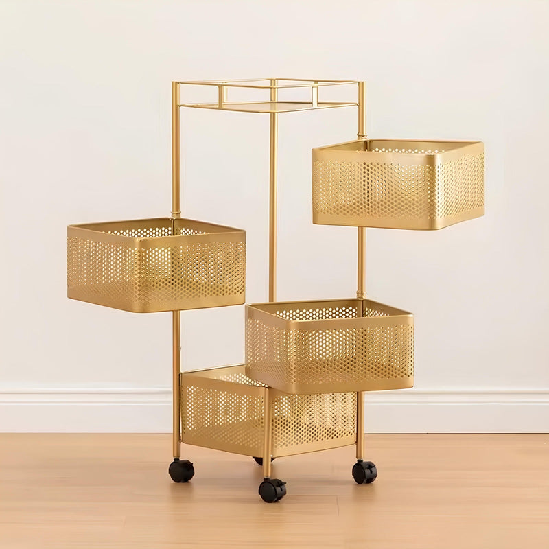 The Golden Edition Premium Round Metal Trolley - Image 5