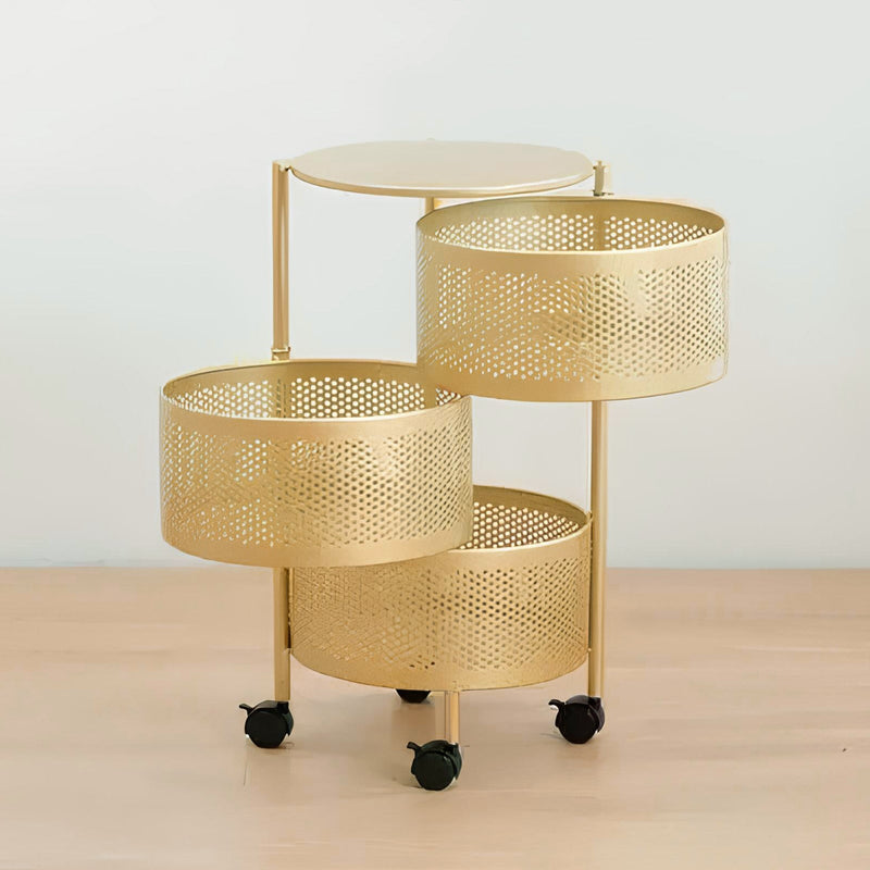 The Golden Edition Premium Round Metal Trolley - Image 4