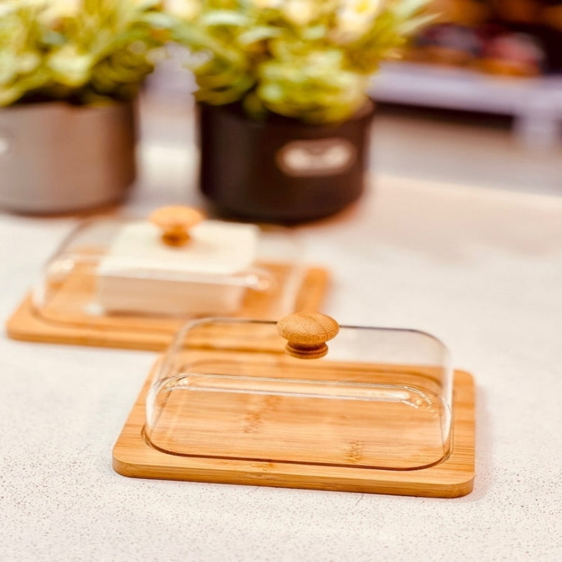 Multi Serve Wooden Keeper with Clear Lid - Image 2