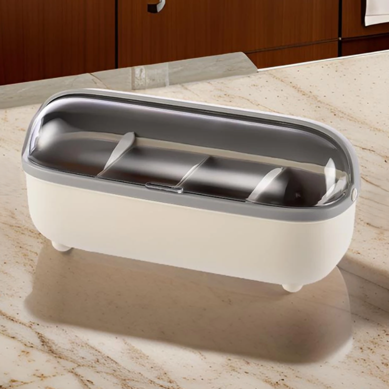 Minimalist 4-Compartment Spice Box with Spoons - Image 2