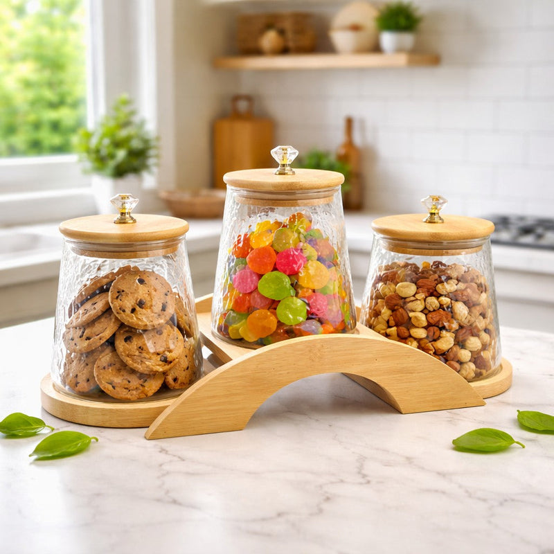 Decorative Bridge-Design Jar with Natural Wooden Stand - Image 5