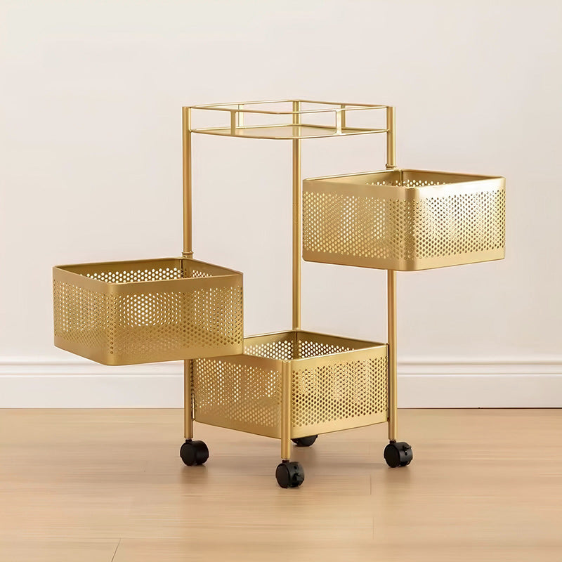 The Golden Edition Premium Round Metal Trolley - Image 3
