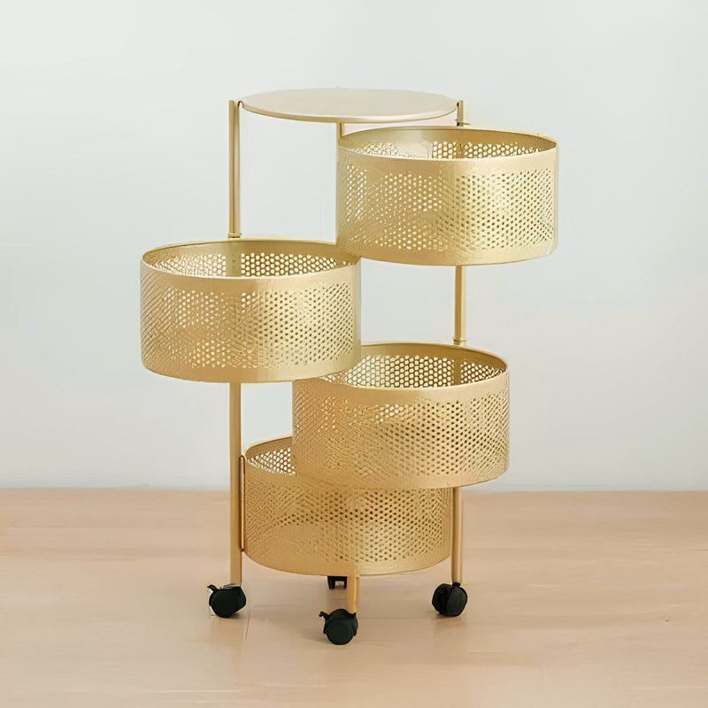 The Golden Edition Premium Round Metal Trolley - Image 6